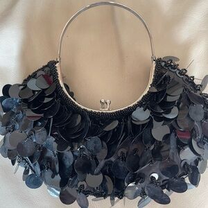 Elegant Black Sequin hand bag